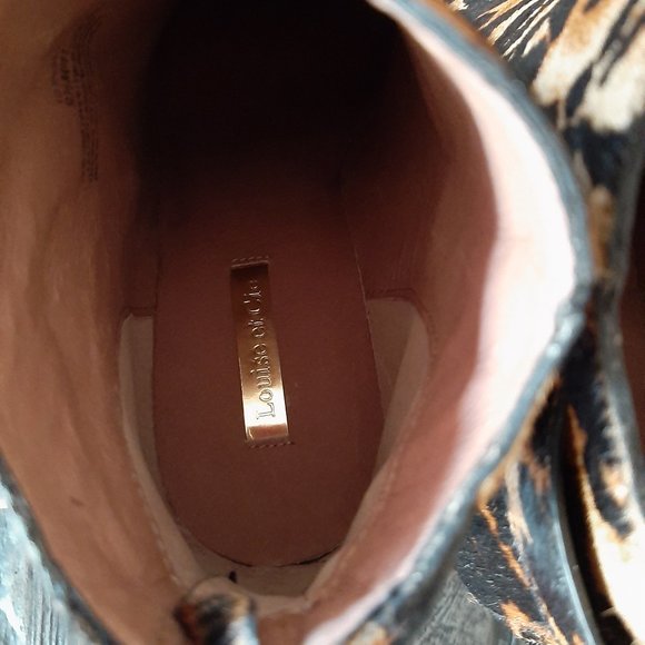 Louise Et Cie Women's Zeopard Leather Boots Sz 9M - Picture 7 of 9